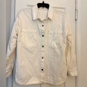 Women’s Shacket New Without Tags Beige Jacket Shirt Large